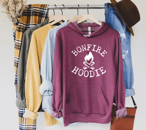 Bonfire Hoodie White Ink OS49