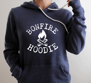 Bonfire Hoodie White Ink OS49