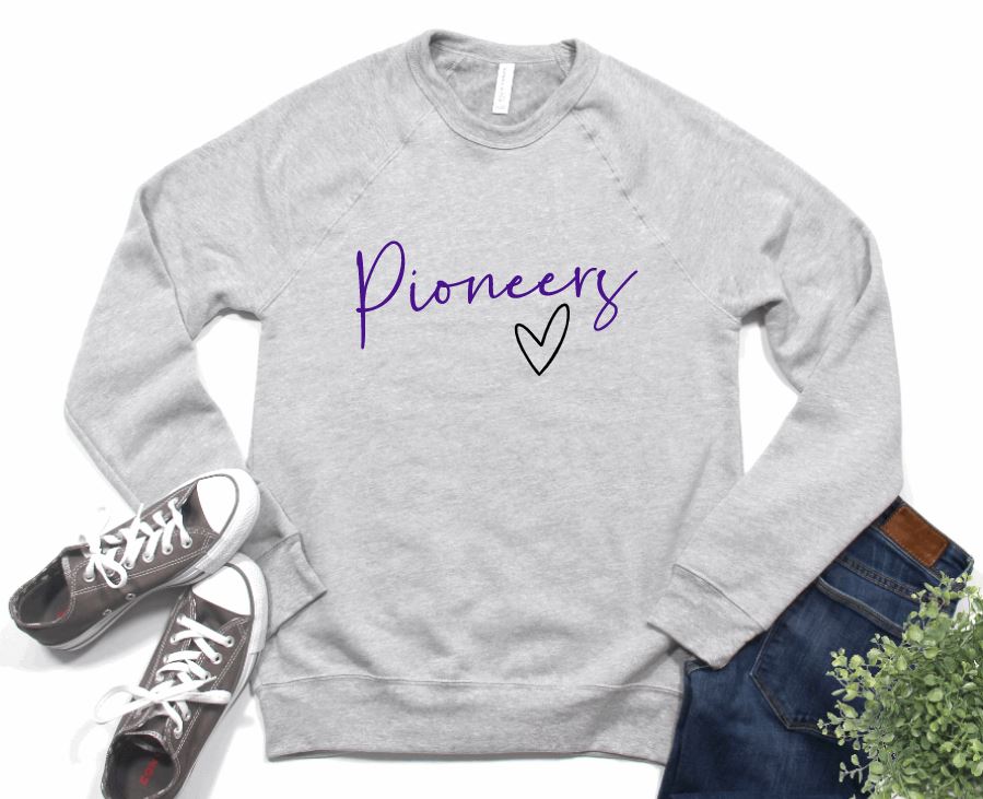 Gray Pioneers Heart, Youth Purple Script